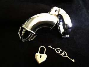 A Beautiful Stainless Steel Male Chastity Cage Device