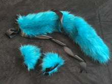 Load image into Gallery viewer, Gorgeous Turquoise Black Kitten / Wolf Play Set BDSM