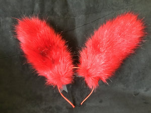 Sexy Red & Black Bunny  Ears, BDSM, Bunnyplay, petplay. Cosplay .anime . Bunnygirl