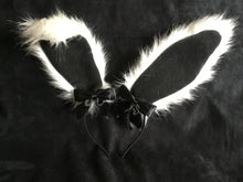 Load image into Gallery viewer, Sexy Artic White &amp; Black Bunny   Ears, BDSM, Bunnyplay, petplay