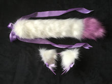 Load image into Gallery viewer, Stunning white &amp; lilac kitten- wolf Play Set