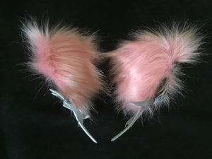 Luxurious Grey And Rose Pink , Pet play Set, with glass plug.
