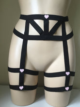 Load image into Gallery viewer, Erotic Elasticated Suspenders/ Garter Belt.