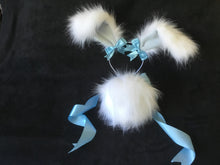 Load image into Gallery viewer, White &amp; Baby Blue Bunny play set, kawaii, anime, cosplay, petplay, bunnyplay