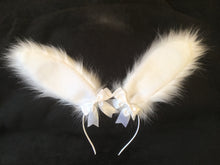 Load image into Gallery viewer, White  Bunny  Ears, BDSM, Bunnyplay, petplay. Cosplay. Anime.