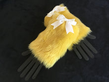 Load image into Gallery viewer, Luxury Yellow Faux Fur Cuffs