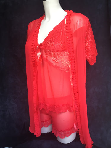 Stunning Red Lingerie set, unisex, sissy