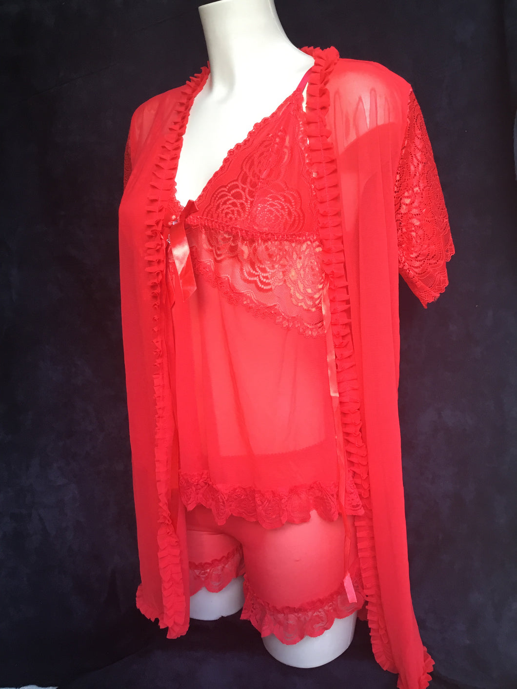 Stunning Red Lingerie set, unisex, sissy