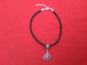 Sexy Faux Leather Queen Of Spades Anklet