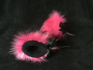 Stunning Hot Pink  & BlackKitten/Wolf  Ears, BDSM.Cosplay, Anime. Petplay