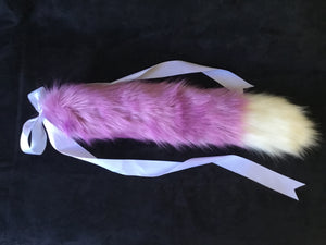 Luxurious Lilac & White Kitten / Wolf Play Tail ,BDSM, Anime,Cosplay, Kawaii.