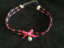 Load image into Gallery viewer, Sexy  Black &amp; Hot Pink Day Collar-Choker