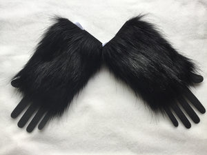 Luxury Black Faux Fur Cuffs