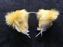 Load image into Gallery viewer, Sexy Yellow and White kitten- wolf Play Set, petplay, kittenplay, ddlg